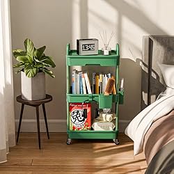 Sorgion 3 Tier Small Rolling Cart Organizer,Laundry