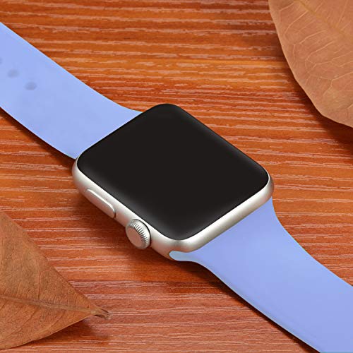 DaQin Compatible with Apple Watch Band 40mm 38mm, Sport Silicone Replacement Bands for iWatch Series 4 Series 3/2/1, Lilac, S/M