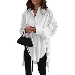 2024 Women Oversized Shirts Loose Long Sleeve