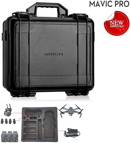 Casewarehouse, DJI Mavic Pro Drone Case, Waterproof HardShell Suitcase, ShockProof Hard Case, Weatherproof Carry Case with 3x Battery Slots for DJI Mavic Pro Drone Foldable Quadcopter