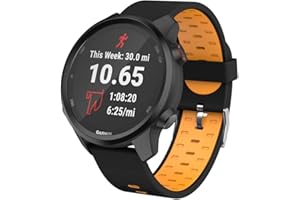 ISABAKE Watch Band for Garmin Vivoactive 3/3 Music/Forerunner 245/245 Music/645/645 Music/Venu Sq/Vivomove HR,20mm Soft Silicone Replacement Strap for Garmin Smart Watch Accessories