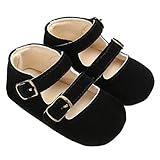 Baby Girls Double Buckle Straps Suede Mary Jane Soft Sole Princess Dress Shoes