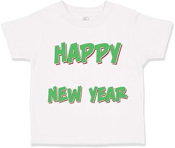 Amazon.com: Custom Toddler T-Shirt Happy New Year Cotton Boy & Girl