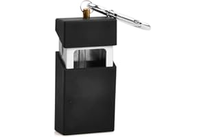 Tibapla Portable Pocket Ashtray, Mini Metal Ashtray with Keychain, Small Outdoor Ashtray with lid, Smokeless Portable Travel 