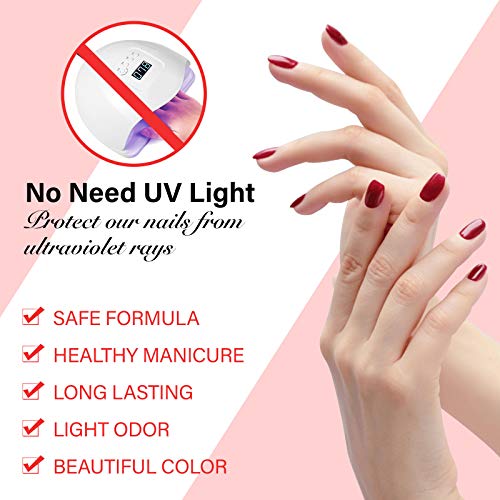 CHICFAN Nail Dip Powder Set - 10 Colors Glitter Dipping Powder Nail Gift Box for DIY Manicure - Nail Art Powder System