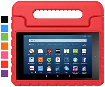 Sztook Case for All-New Amazon Fire HD 8 (2016 6th Generation) - Kids Shock Proof Convertible Handle Light Weight Protective Stand Cover Case for Fire HD 8 Tablet (6th Gen, 2016 release Only),Red