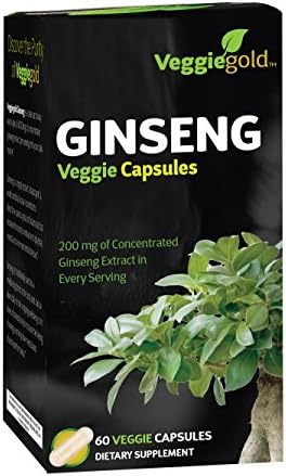 VeggieGold Ginseng Veggie Capsules, 60 Count