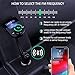 Bluetooth FM Transmitter for Car, Wireless FM Radio Transmitter Adapter Car Kit Dual USB Charging Port Car Charger with Hands Free Calls and 1.44