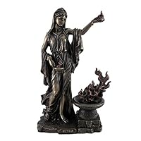 Veronese Design Greek Goddess Hestia Bronzed Statue Roman Vesta