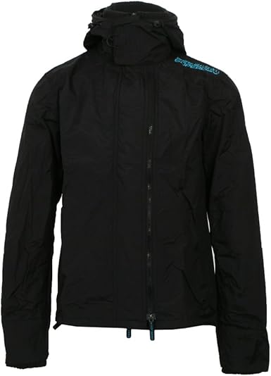 superdry windcheater black blue
