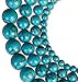 LK-CRAFTS Natural Blue Turquoise Gemstone Round Loose Beads for Jewelry Making Findings/Accessories 1 Strand 15.5 inches - 6mm