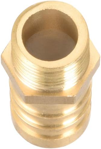 sourcing map Brass Hose Barb Fitting,Connector,14mm Barb x G1/4 Male Pipe Adapter,5Pcs, Gold, 14mm x G1/4 - Image 4