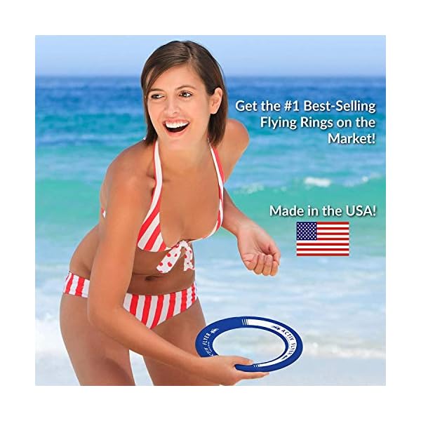 Activ Life Best Kid's Flying Rings [2 Pack] Fly Straight & Don’t Hurt - 80% Lighter Than Standard Flying Discs - Replace Screen Time with Healthy Family Fun - Get Outside & Play! - Made in USA