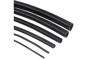 1m Food Grade Black Silicone Tube, I.D 2~16mm Heat Resistant Flexible Silica Gel Pipe Aquarium Air Pump Soft Rubber Hose, 1pc