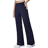 COPYLEAF Wide Leg Yoga Pants Women Stretch Dress Work Pants with Pockets Lounge Casual Sweatpants