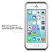 ULAK iPhone SE Case, iPhone 5S Case, iPhone 5 Case,Slim Fit Dual Layer Protection Case Shock Absorbing Hard Rugged Ultra Protective Back Rubber Cover with Impact Protection (Rose Gold + Grey)