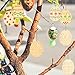 Boao Easter Egg Wood Slices Craft Hanging Egg Decorations for DIY Home Decor (16 Pieces)