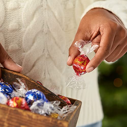 Lindt LINDOR Holiday Assorted Chocolate Truffles Deluxe Gift Box