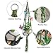 Five-of-Five 2 Pack Macrame Plant Hanger with Ring and Butterfly for Indoor Outdoor Plant Decoration, 4 Legs Flower Pot Plant Holder, 41.3 Inches Green
