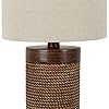 Décor Therapy TL15455 Table Lamp, Natural Rope/Wood Look