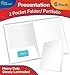 New Generation 2 Pocket Presentation Folder/Portfolio Heavy Duty Paper UV Glossy Laminated, 25 Folders per Pack in a Display Box, White