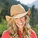 Wallaroo Women’s Catalina Cowboy (Natural) – Wide Brim, Natural Fiber, Adjustable, for Medium/Large Size, Festival Hat, Beach Hat, Sustainable Fashion, Eco-Friendly, UV Sun Protection