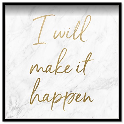 Oliver Gal I Will Make It Happen' Contemporary Framed Wall Art Print for Home D…