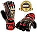 Crown Gear Weightlifting Gloves for Gym Fitness Crossfit Bodybuilding - Workout Weight Lifting Gloves for Men & Women - Dominator Leather Crossfit Training Gloves Wrist Support Wraps (L)