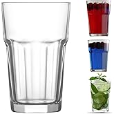 BOHEM'S Drinking Glasses, 12 Ounce Glass Water Cups, Glasses Drinking Set of 4, Stackable Glasses, Highball Glasses, Heavy Base Tumblers, Water Glasses for Soda, Juice, Milk, Coke,