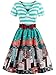 Women's 1950s Vintage Cocktail Swing Retro Rockabilly Dress Size Small Blue