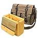 peacechaos Men's Canvas Leather DSLR SLR Vintage Camera Messenger Bag (Light Coffee)