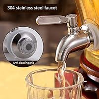 Dhr Glass Wine Bottle Whiskey Barrel Dispenser Liquor Dispenser