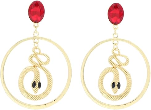 Cupcinu Pendientes de aleación Pendientes de Serpentina Pendientes de