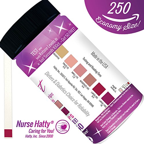 Nitroprusside, Ketones (Urinary, Non-Quant.) - Nurse Hatty Ketone Script Ketone Test Strips; URS-1K Ketone Test 250ct.