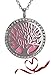 Sweet Soul Designs Aromatherapy Necklace Locket Diffuser for Essential Oils - Stainless Steel Tree of Life Design with Crystals, Adjustable Chain
