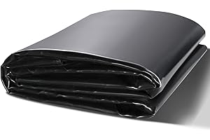 VEVOR 10 x 15 ft Pond Liner, 45 Mil Thickness, Pliable & Durable EPDM Material, Easy Cutting Underlayment for Fish or Koi,Waterfall, Fountains, Water Gardens, Black