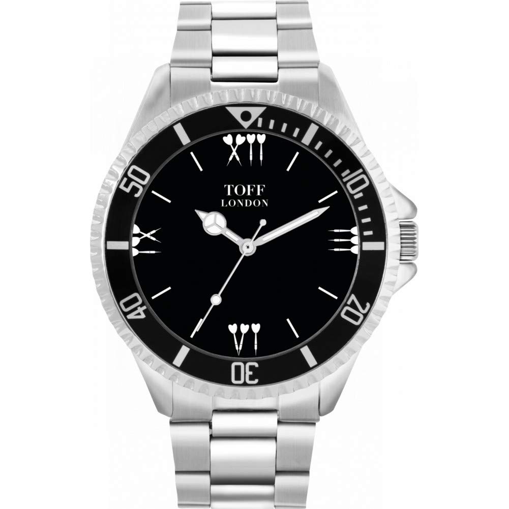 Toff London Mens Black Darts Batons Watch