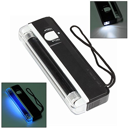 Handheld UV Black Light Torch Counterfeit Detection Flashlight Portable Blacklight with LED