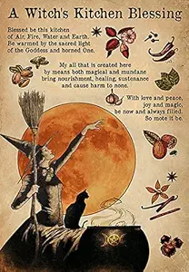 Eeypy Kitchen Witchery Funny Decoration Wall Witches Magic Knowledge Art Gifts Home Decor Metal Tin Sign Poster Wall Plaque