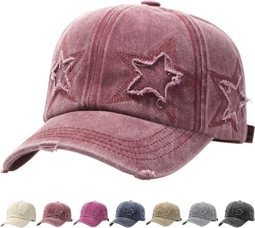 XPONNI Y2K Slouchy Hats - Women's Grunge Accessories (Black, One