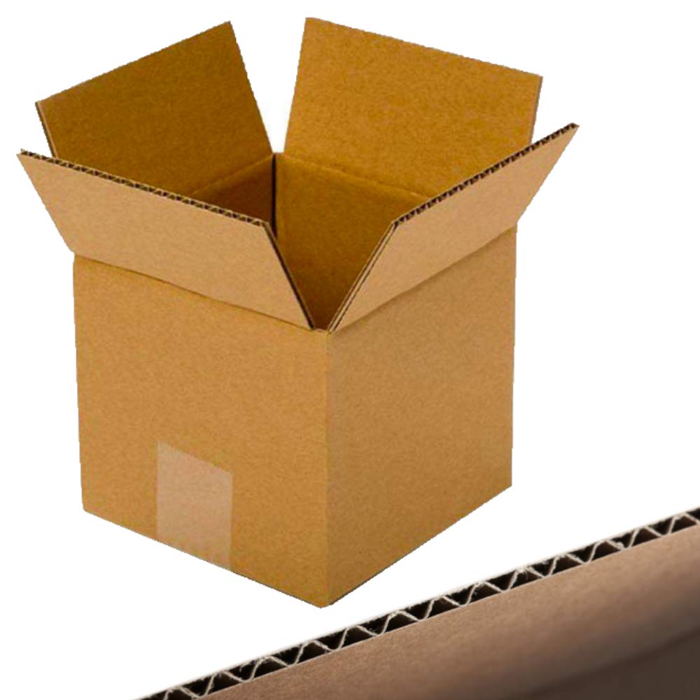 x3 Small Cardboard Shipping Boxes 4 x 4 x 4 in Kraft