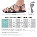 Plaka Palm Leaf Flat Summer Sandals for Women | Perfect for the Beach Walking & Dressy Occasions | Sangria | Size 9