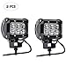 TURBOSII Spot 4In Pods Cube Led Work Lights Bumper Grill Offroad Backup Reverse Fog Lights Auxiliary Driving Headlight for SUV Honda Truck Motorcycle Kawasaki Mule Jeep Wrangler Boat Tractor UTV F150