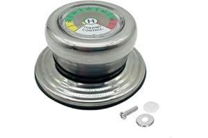 1Set Universal Stainless Steel Thermometer Pot Lid Knob, Replacement Handle with Temperature Gauge for Cooking Pots and Pans,