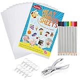 Auihiay 33 PCS Heat Shrink Plastic Sheet Kit