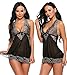 Avidlove Women V-Neck Lingerie Lace Babydoll Mesh Chemise Nightwear Outfits S-4XL