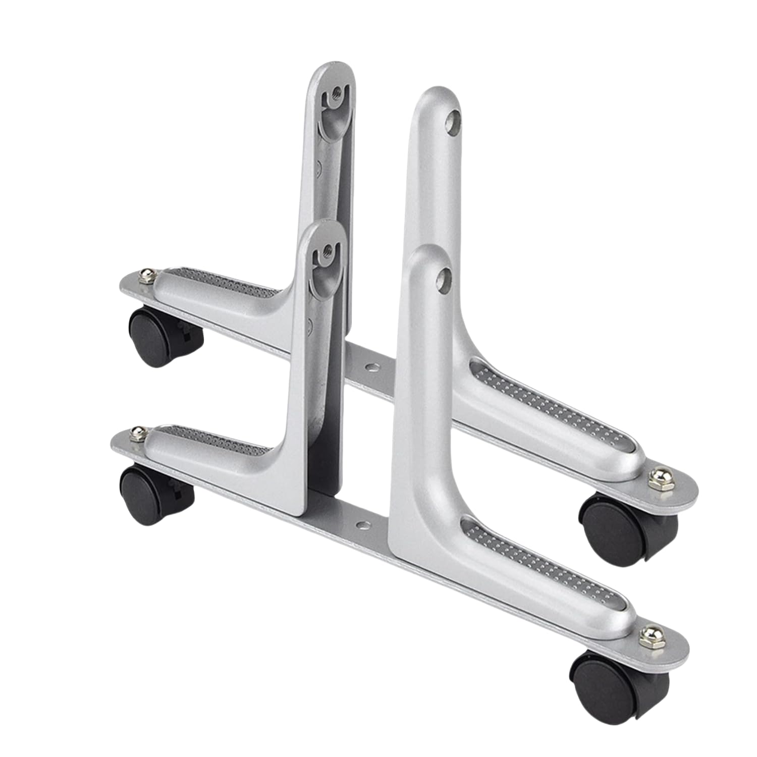 Photo 1 of MYOYAY 2 Packs Room Divider Stand, Aluminum Alloy Room Divider Stabilizer Feet with Movable Wheel Privacy Screen Holder for Bedroom Bathroom Office(Silver)