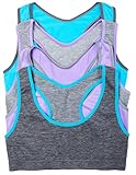 Caramel Cantina Big Girls 4 Pack Racerback Sports Bra