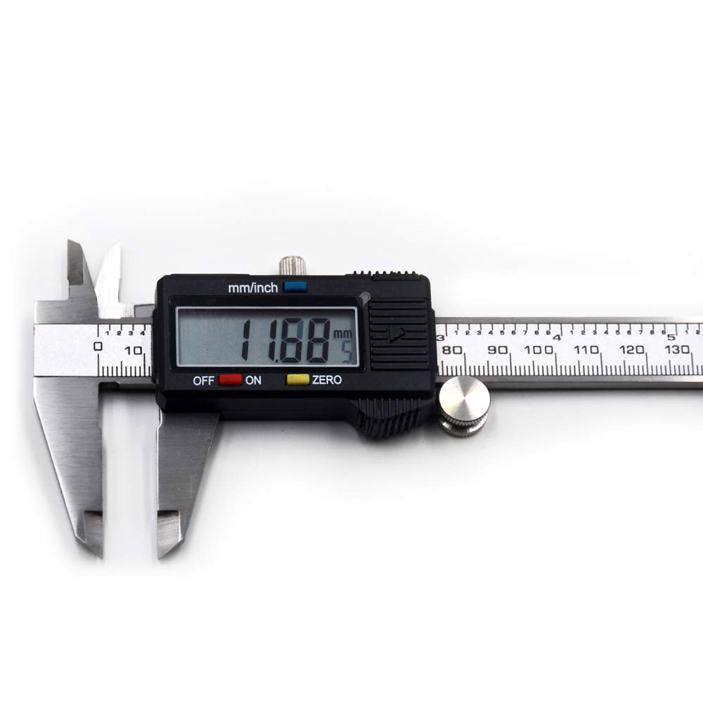 Oudtinz Electronic Digital Caliper Stainless Steel Body with Large LCD Screen | 0-6 Inches | Inch/Fractions/Millimeter Conversion