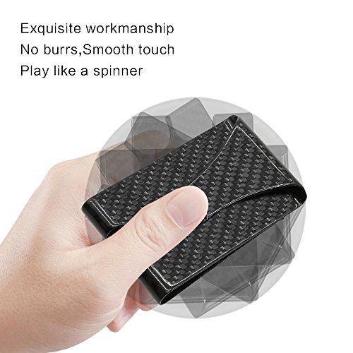 Money Clip, totobay Double-Sided Slim Wallet RFID Blocking Carbon Fiber Money Clip for Men Multi-functional Business Card Holder Upscale Carbon Fiber wallet Gifts